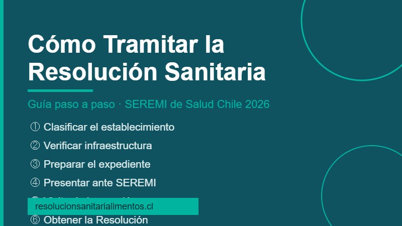 Tramitación resolución sanitaria paso a paso SEREMI de Salud